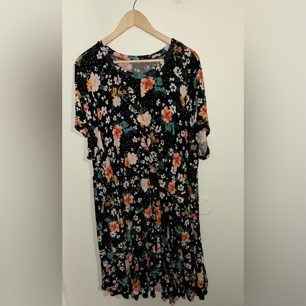 Torrid Black Dress with Floral Print